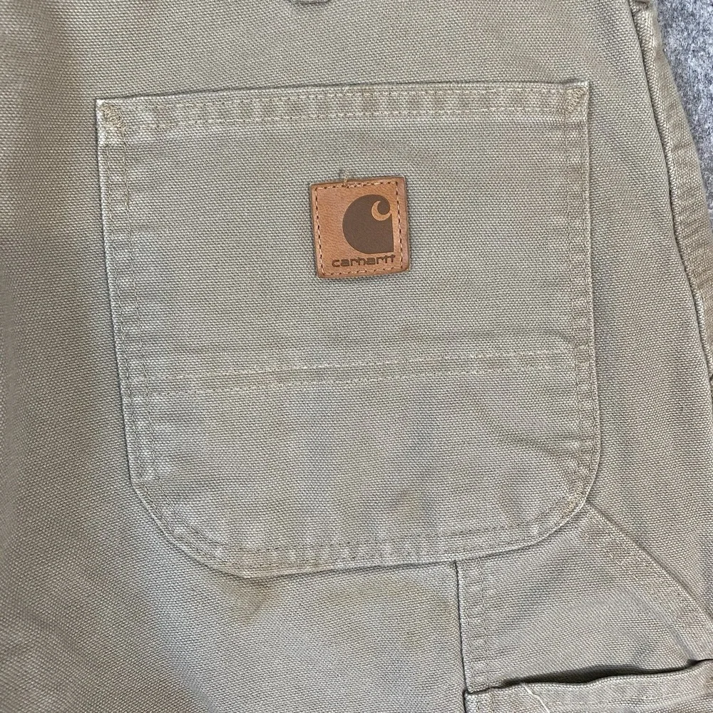 Carhartt Carpenter Pants Mens 36x34* Canvas Utility Dungaree Fit Chore Tan